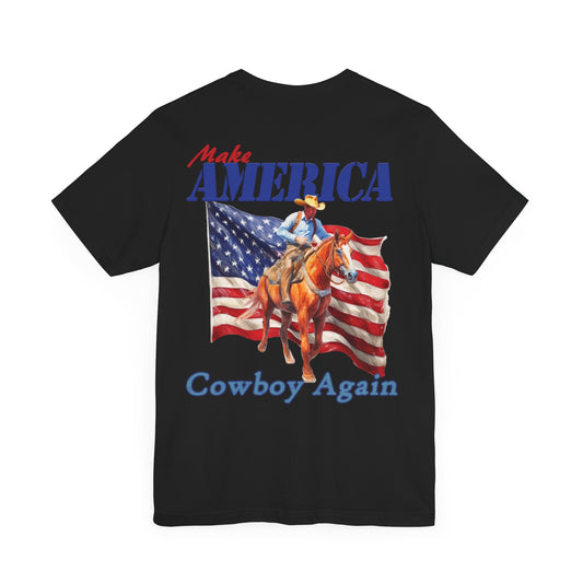 Printif-AI-ed Men's Make America Cowboy Again Premium Tee