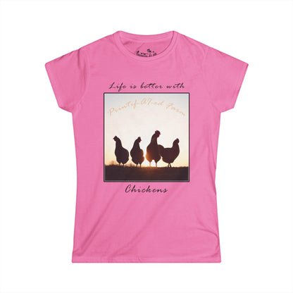 Printif-AI-ed Women's Life Is Better With Chickens Premium Tee