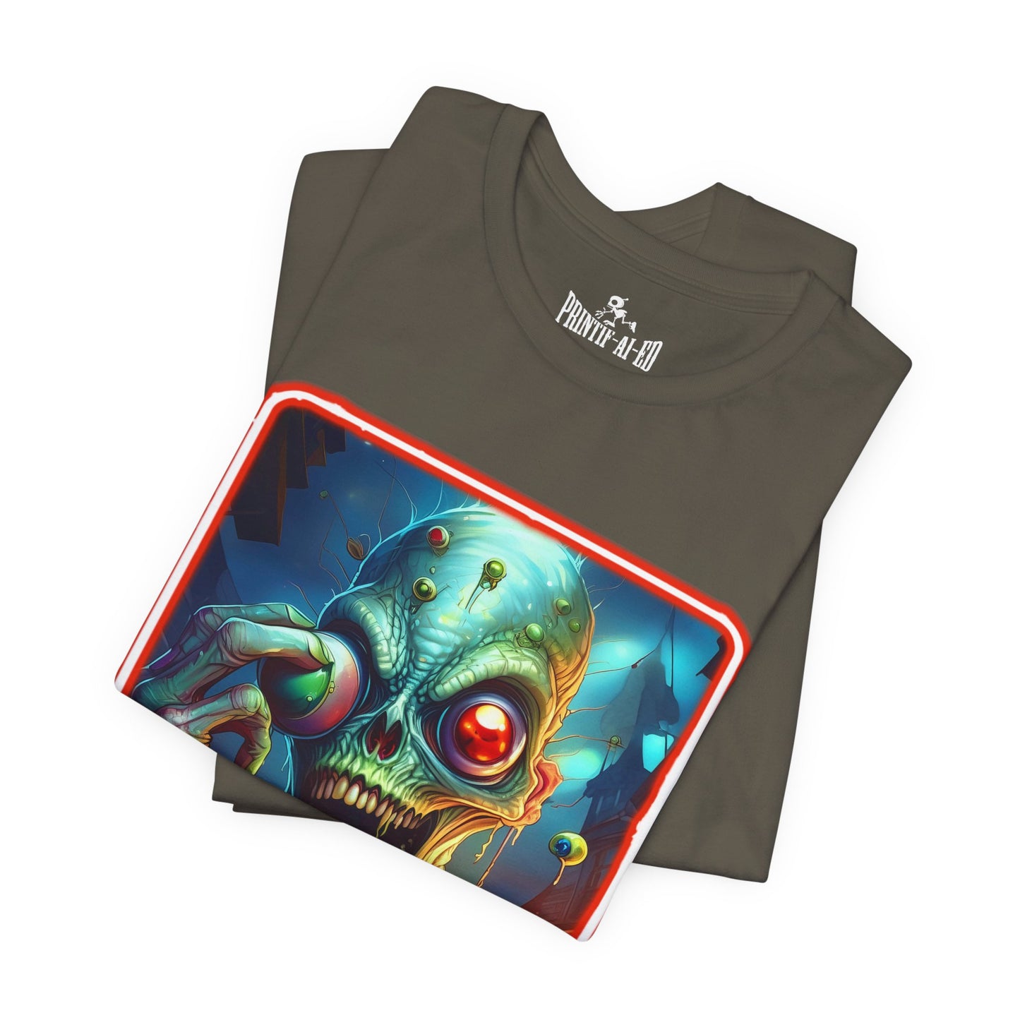 Printif-AI-ed Men's Zombie Takeover Premium Tee