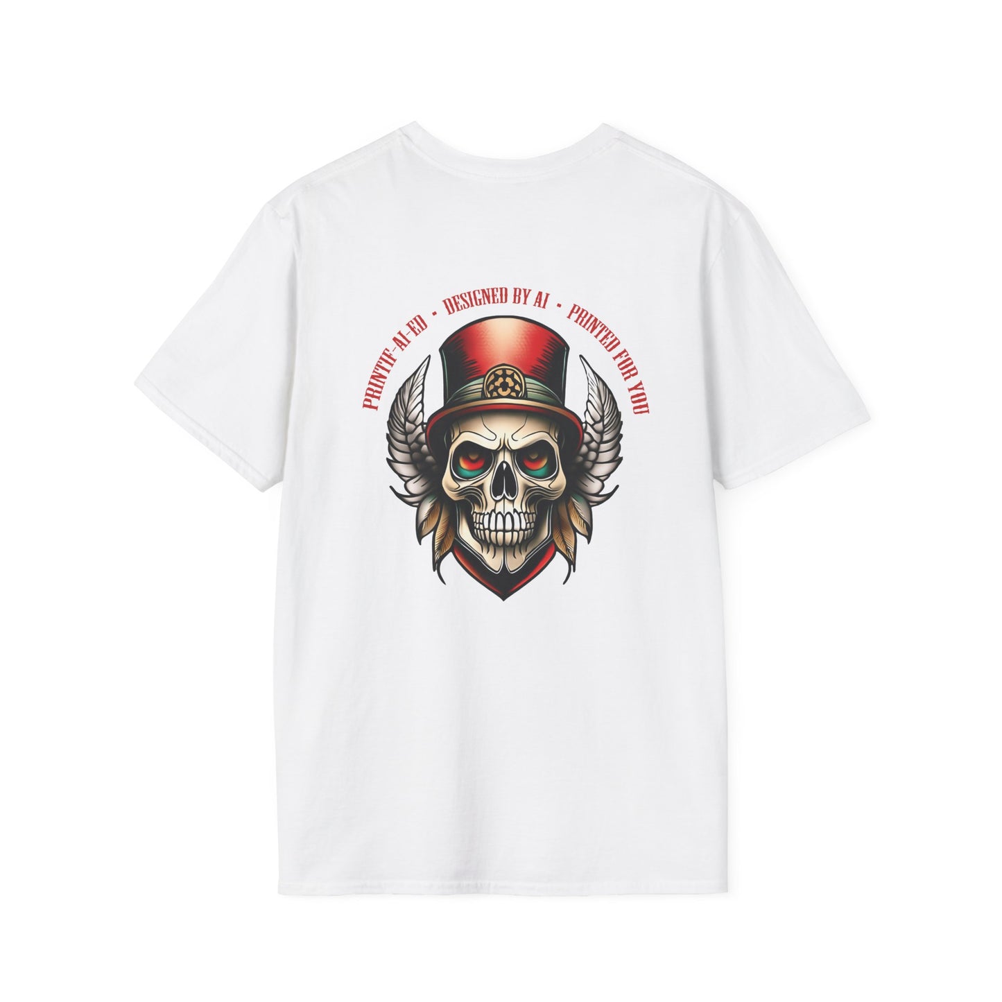 Printif-AI-ed Men's Top Hat Skull Premium Tee