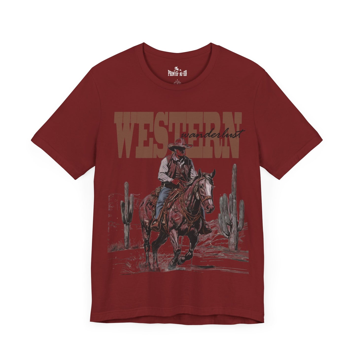 Printif-AI-ed Men's Western Wanderlust Premium Tee