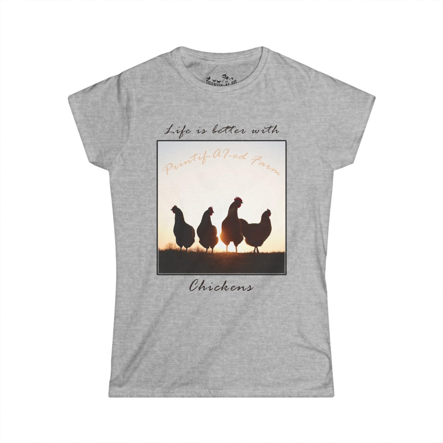 Printif-AI-ed Women's Life Is Better With Chickens Premium Tee